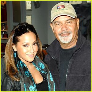 Adrienne Bailon with her father