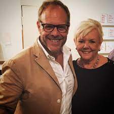 Alton Brown with his mother