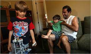 Pete Sampras with his sons