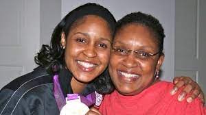 Maya Moore with her mother