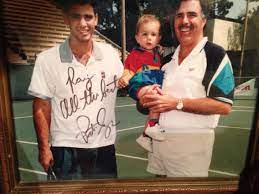 Pete Sampras with his father