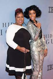 Janelle Monae with her mother