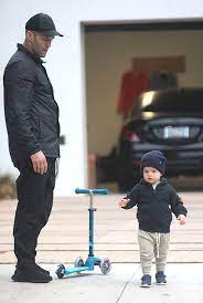 Jason Statham with his son