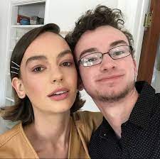 Brigette Lundy-Paine with her brother