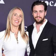 Aaron Taylor-Johnson with his wife