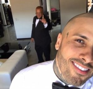 Nicky Jam with his father