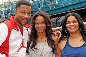 Ciara with her parents