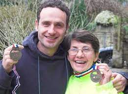 Andrew Lincoln with his mother