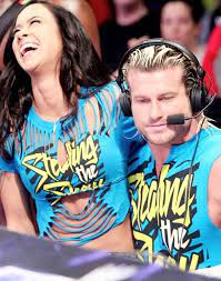 Dolph Ziggler with his ex-girlfriend AJ