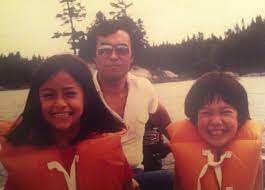 Liz Cho with her father & brother