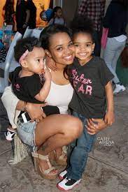 Kyla Pratt with her kids
