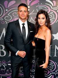 Jermaine Jenas with his wife