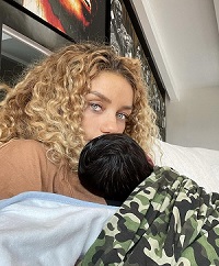 Jena Frumes with her son