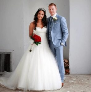 Adam Rooney with his wife