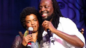 Lauryn Hill with her boyfriend Wyclef