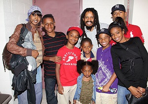 Lauryn Hill with her family