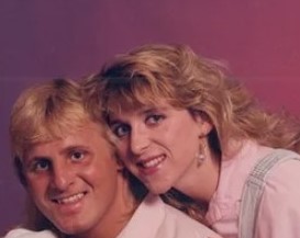 Owen Hart with his wife