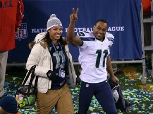 Percy Harvin with his girlfriend
