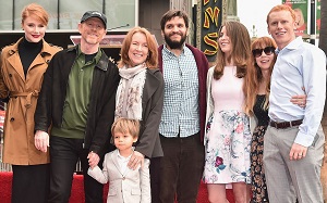 Ron Howard with his wife & children