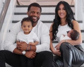 Randall Cobb with his wife & sons