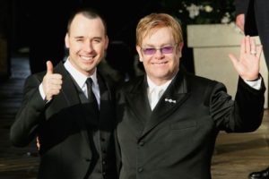 Elton John with his ex-boyfriend David