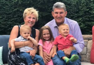 Joe Manchin with his wife & kids