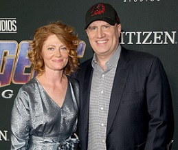 Kevin Feige with his wife