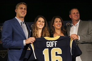 Jared Goff with his family