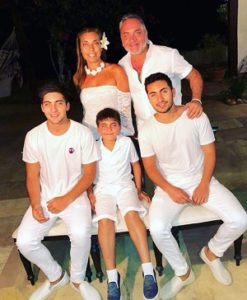 Luis Jara with his wife & sons