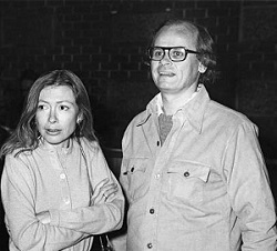 Joan Didion with her husband