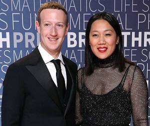 Priscilla Chan with her husband