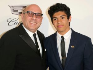 Willie Garson with his son