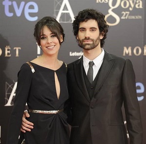 Belén Cuesta with her boyfriend