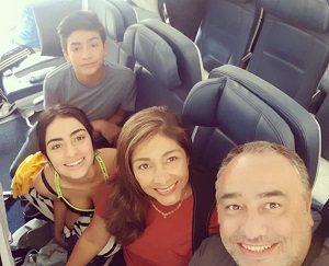Valentina Buzzurro with her family