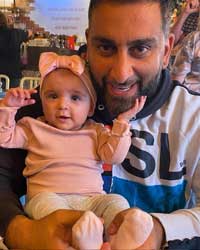 Yianni Charalambous with his daughter