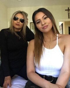 Jackie Figueroa with her mother